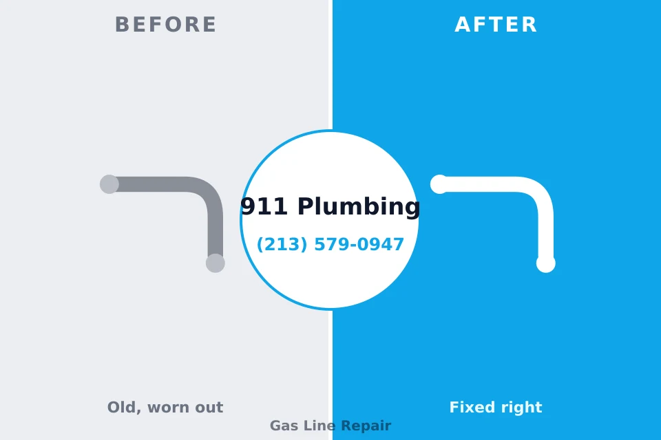 Before and after: plumbing repair Green Tree, PA